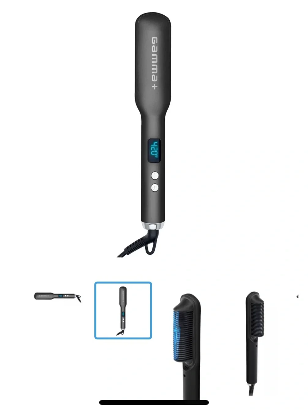 Gamma Black Ceramic Hot Brush - Women Hair Straightener